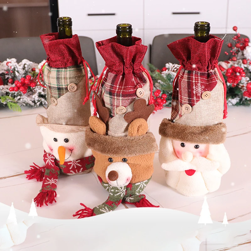 Christmas wine bottle bag santa hat bottle decoration Christmas Champagne Ornaments Xmas Party table Decor New Year Gifts
Christmas wine bottle bag santa hat bottle decoration Christmas Champagne Ornaments Xmas Party table Decor New Year Gifts