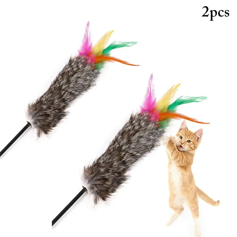 2PCS Cat Feather Teaser Colorful Interactive Cat Teaser Wand Pet Play Toy Random Color
2PCS Cat Feather Teaser Colorful Interactive Cat Teaser Wand Pet Play Toy Random Color