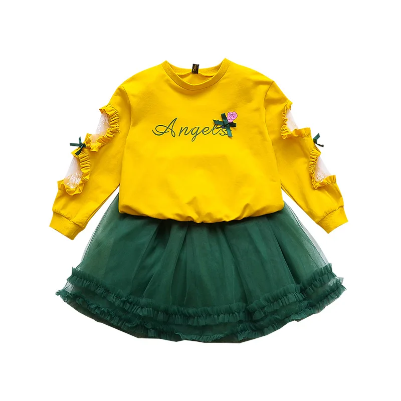 New Fashion Children Girls Clothes Sets Long Sleeve Tops + Gauze Skirt 2 Pcs Spring Autumn Kids Clothing Set for Girls 6 8 10 Y
New Fashion Children Girls Clothes Sets Long Sleeve Tops + Gauze Skirt 2 Pcs Spring Autumn Kids Clothing Set for Girls 6 8 10 Y