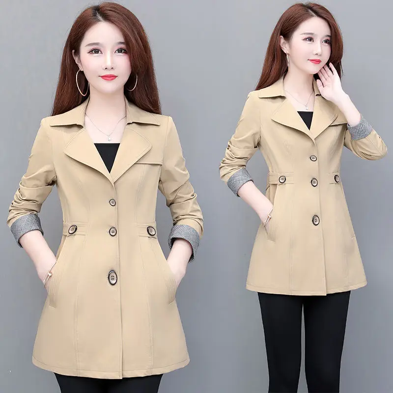 Autumn New Middle-Aged Mothers 30-40-50 Years Old Women's Spring Fashion Foreign Temperament Windbreaker Jacket
Autumn New Middle-Aged Mothers 30-40-50 Years Old Women's Spring Fashion Foreign Temperament Windbreaker Jacket