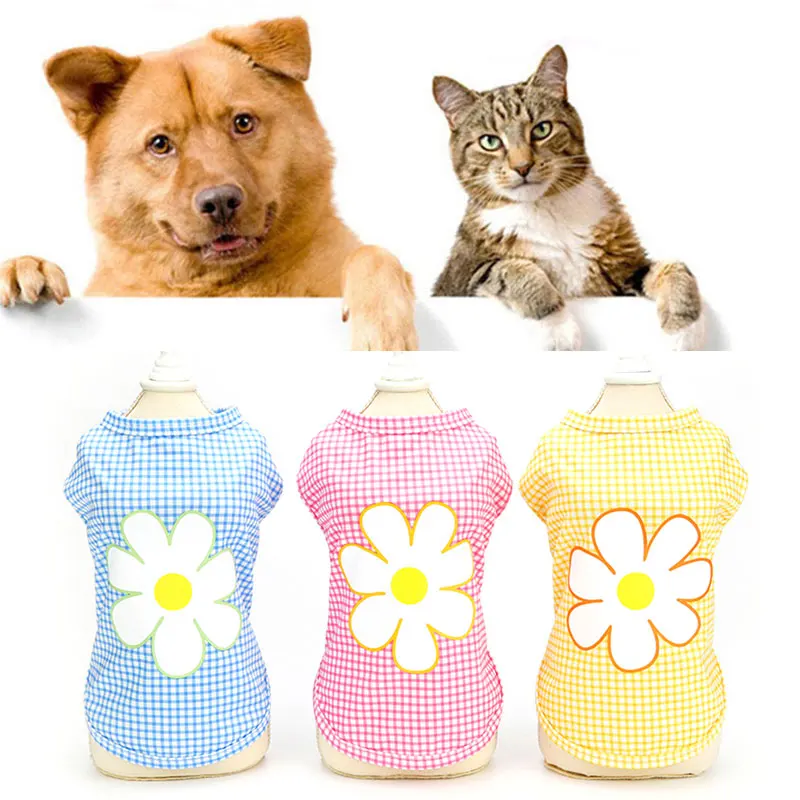 Blue/Yellow/Purple Flower Print Pet Tshirt Hoodies Soft Breathable Puppy Cat Short Sleeve Shirt Summer O-Neck Hoody Dogs
Blue/Yellow/Purple Flower Print Pet Tshirt Hoodies Soft Breathable Puppy Cat Short Sleeve Shirt Summer O-Neck Hoody Dogs