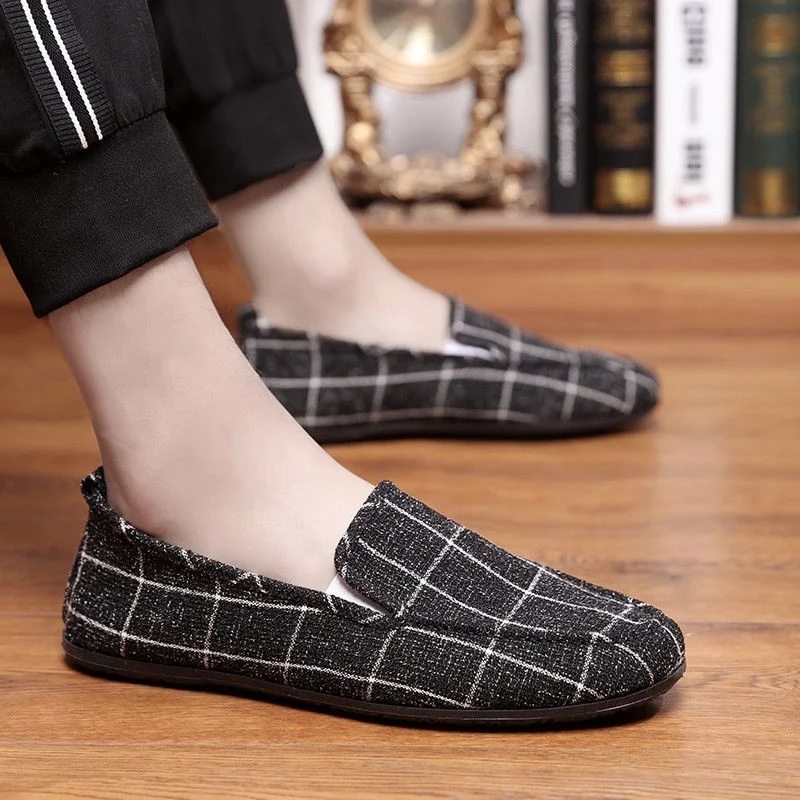 European station men breathable soft soled plaid canvas shoes fashion casual driving shoes Masculino Schoenen zapatillas hombre
European station men breathable soft soled plaid canvas shoes fashion casual driving shoes Masculino Schoenen zapatillas hombre