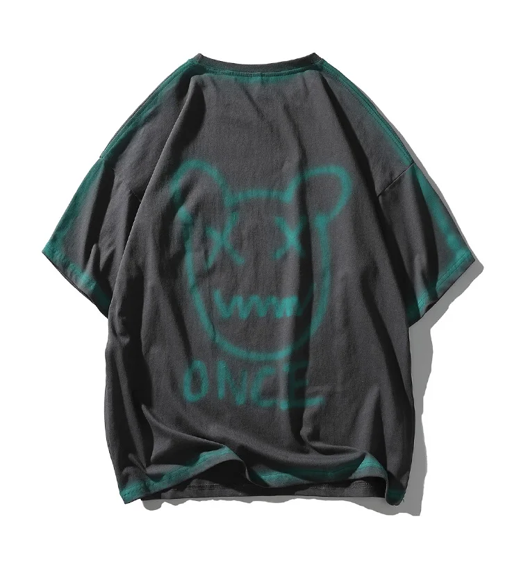 Summer Pop T-shirt Men's 100% Cotton Top Oversize Bear Graffiti Short Sleeve Streetwear Harajuku Style Casual Male Loose Clothes
Summer Pop T-shirt Men's 100% Cotton Top Oversize Bear Graffiti Short Sleeve Streetwear Harajuku Style Casual Male Loose Clothes