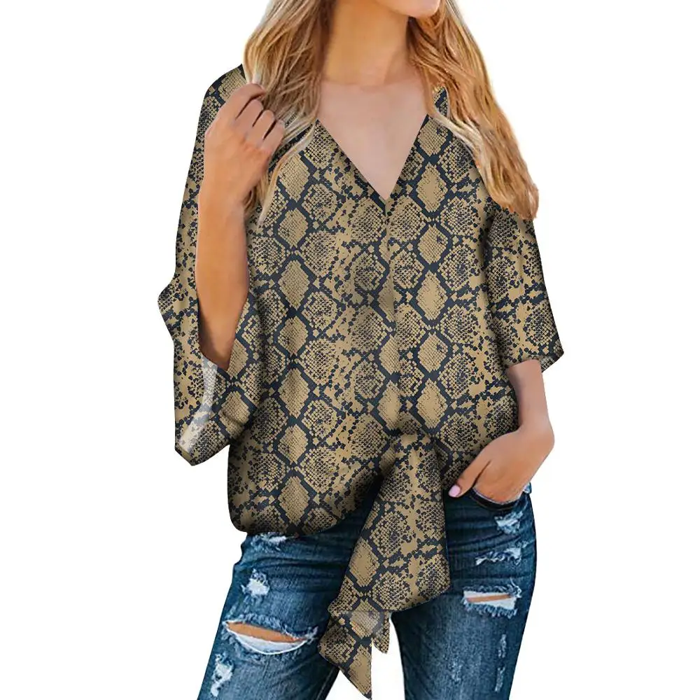 Print Wholesale custom sloth pattern Deep V-neck Flared Sleeves Sexy fashion Casual Loose Chiffon Women Shirts
Print Wholesale custom sloth pattern Deep V-neck Flared Sleeves Sexy fashion Casual Loose Chiffon Women Shirts