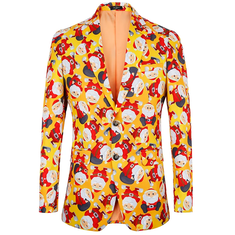 Casual Party Blazers Happy Christmas Blazers Santa Claus Printed Mens Blazer masculino Single breasted Plus Europe Size coat
Casual Party Blazers Happy Christmas Blazers Santa Claus Printed Mens Blazer masculino Single breasted Plus Europe Size coat