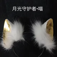Handmade Cat ears Cute white hair accessories Guardian series simulation animal ears cat ears headband custom