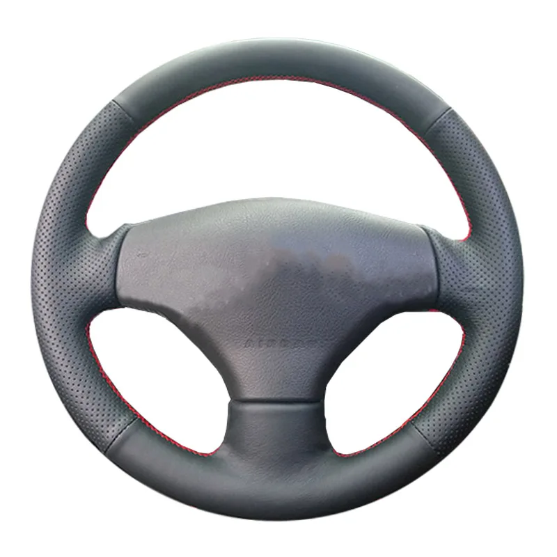 Чехол рулевого колеса автомобиля из искусственной кожи для Peugeot 206 2002-2006/на заказ