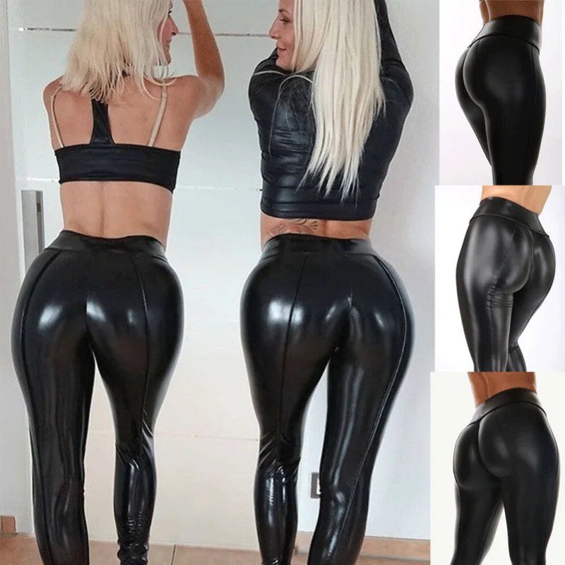 Women Sexy PU Leather Pants High Waist Black Pants Hip Push Up Workout Stretch Leggings Trousers
Women Sexy PU Leather Pants High Waist Black Pants Hip Push Up Workout Stretch Leggings Trousers