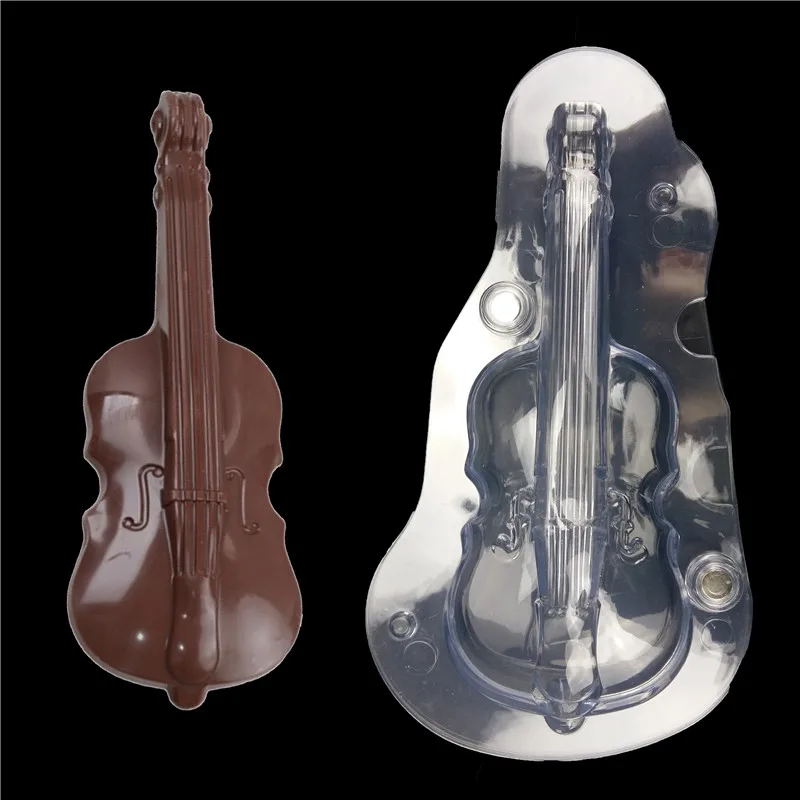 3D гитара искусственный десерт выпечка скрипка форма Choco Jelly Candy Пластиковая для