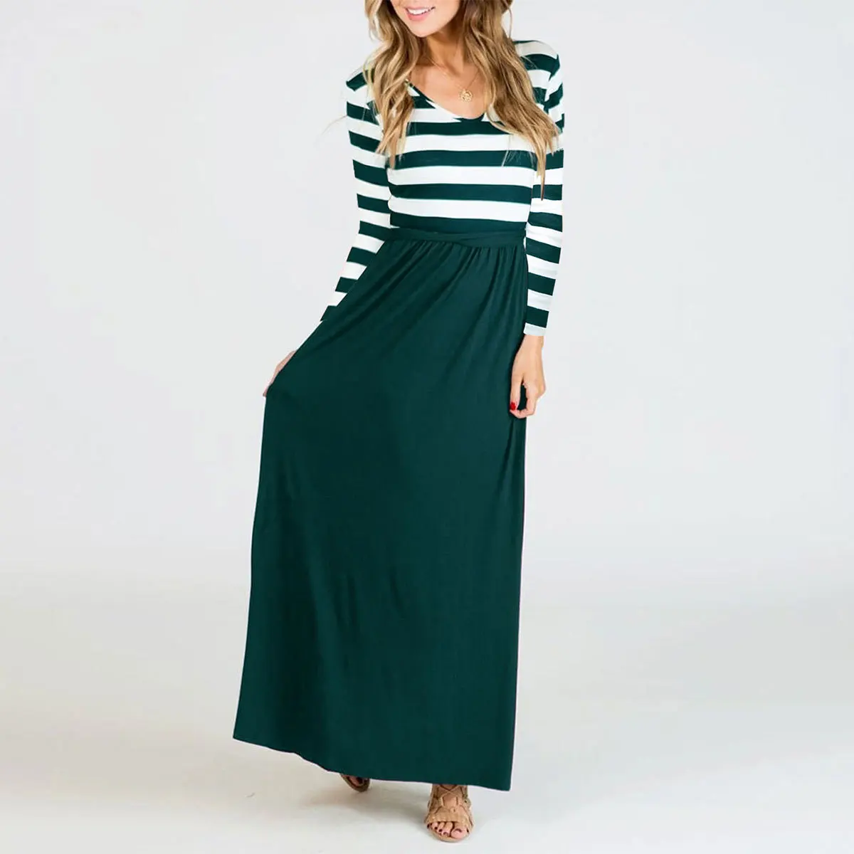 Dress Women High Waist Sashes Dress long Sleeve Single-Breasted Bohemian one
Dress Women High Waist Sashes Dress long Sleeve Single-Breasted Bohemian one