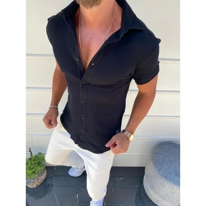 Men Clothing 2021 Summer New Large Size Short-sleeved Men's Casual Shirt Fashion Boutique Shirt Camisas Para Hombre
Men Clothing 2021 Summer New Large Size Short-sleeved Men's Casual Shirt Fashion Boutique Shirt Camisas Para Hombre