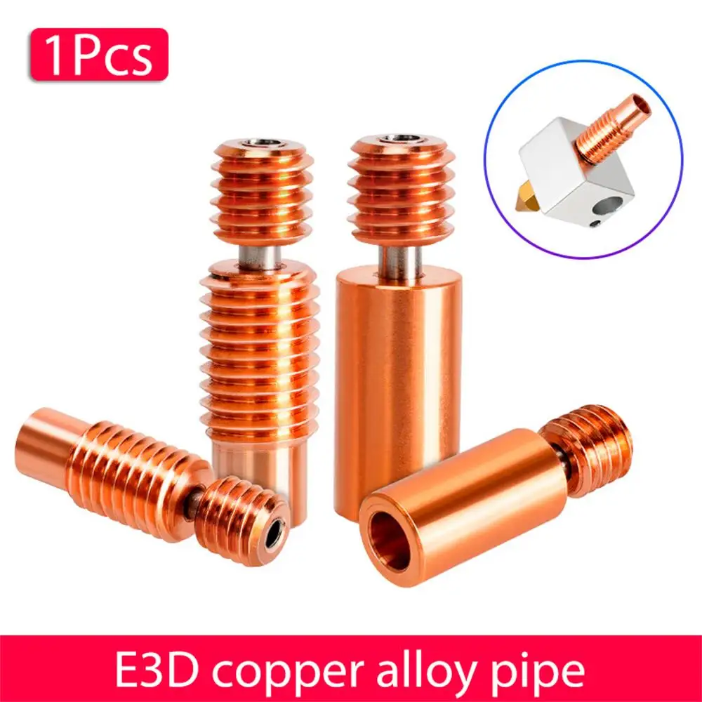 New V6 Heat Break Throat Hotend Heater Block All Metal Copper Alloy M6/M7 Threaded Pipe for 3D HOTEND Prusa i3 Printer Accessory
New V6 Heat Break Throat Hotend Heater Block All Metal Copper Alloy M6/M7 Threaded Pipe for 3D HOTEND Prusa i3 Printer Accessory