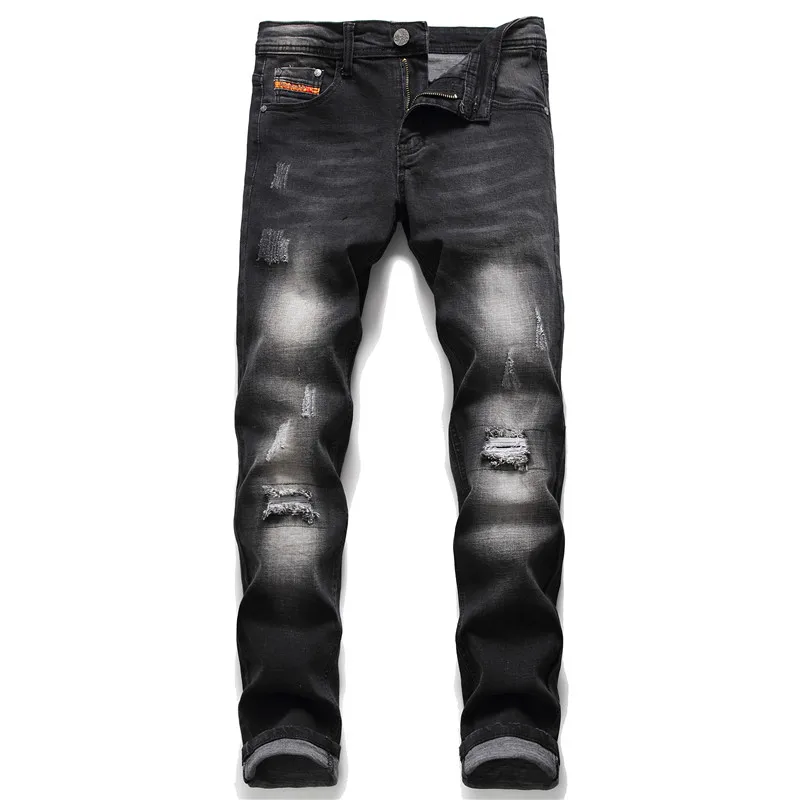 European Men Italy Famous Brand Navy Jeans Pants Men Slim Jeans Zipper Straight Jeans Pants Gentleman Black Hole Jeans for Men
European Men Italy Famous Brand Navy Jeans Pants Men Slim Jeans Zipper Straight Jeans Pants Gentleman Black Hole Jeans for Men