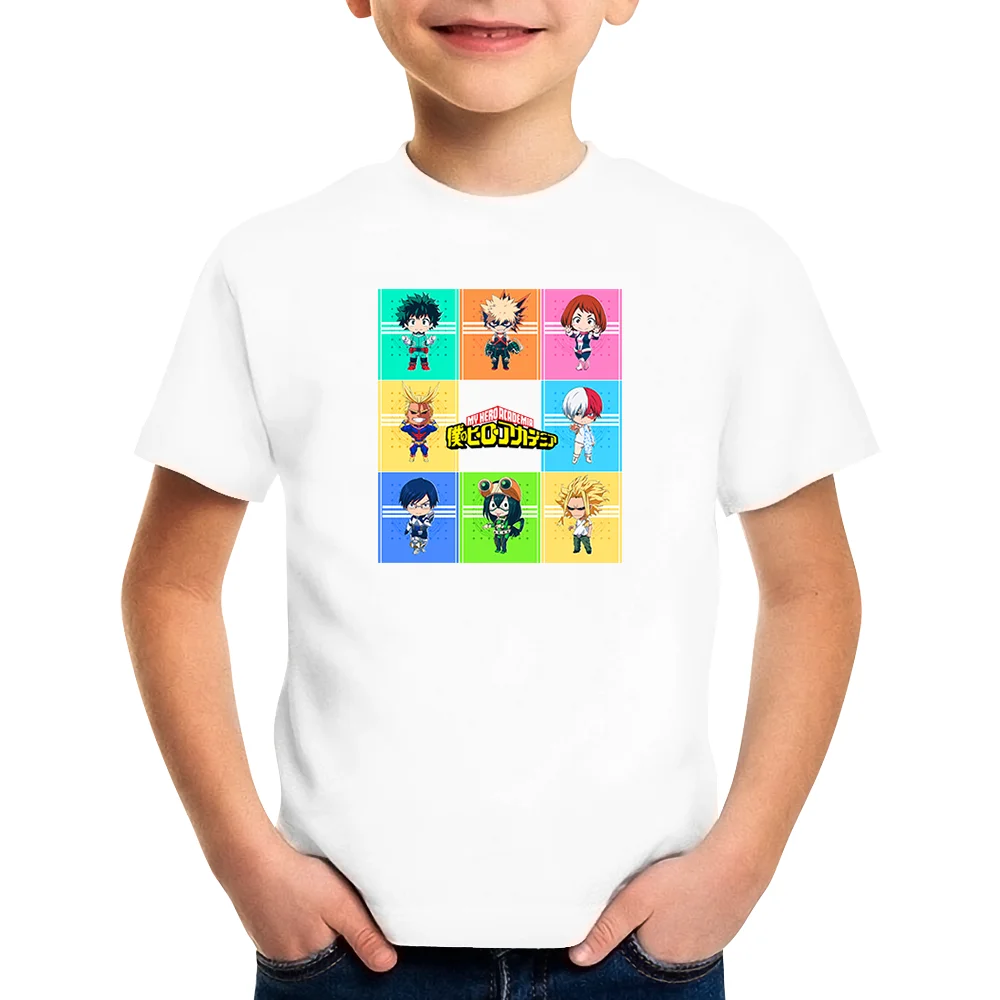 Детские футболки с принтом аниме Моя геройская Академия Забавные мультяшным