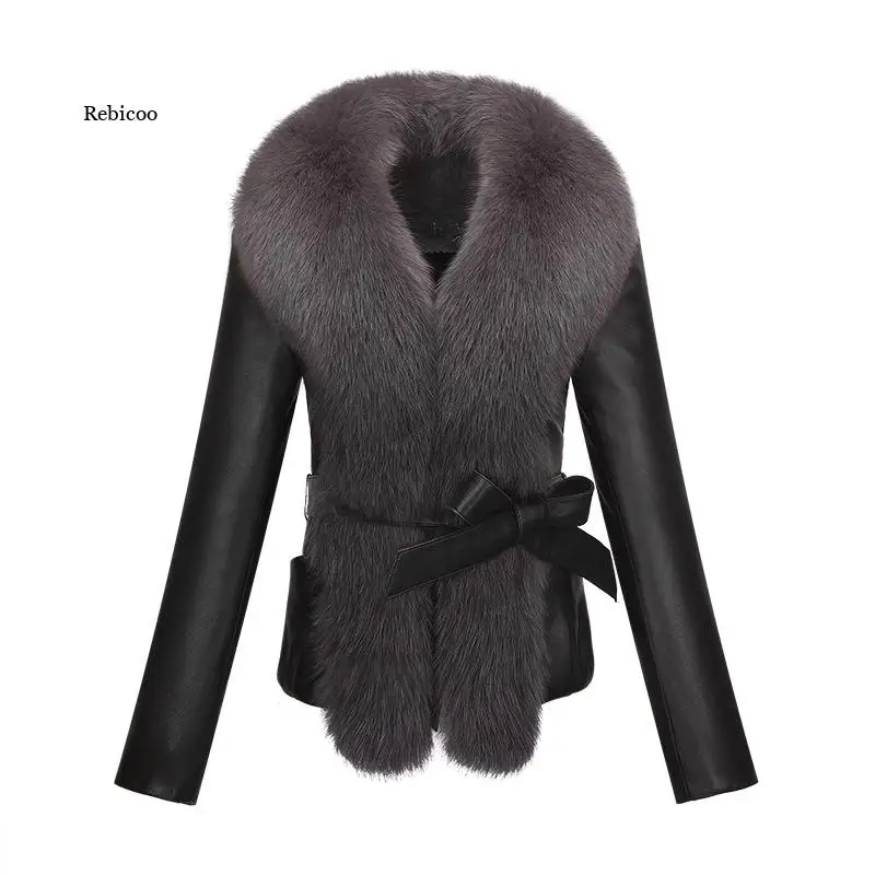 Autumn Winter Women PU Faux Fur Collar Stitching Ladies Fashion Solid Color Jacket Ladies Elegant Lace-Up Jacket Women
Autumn Winter Women PU Faux Fur Collar Stitching Ladies Fashion Solid Color Jacket Ladies Elegant Lace-Up Jacket Women