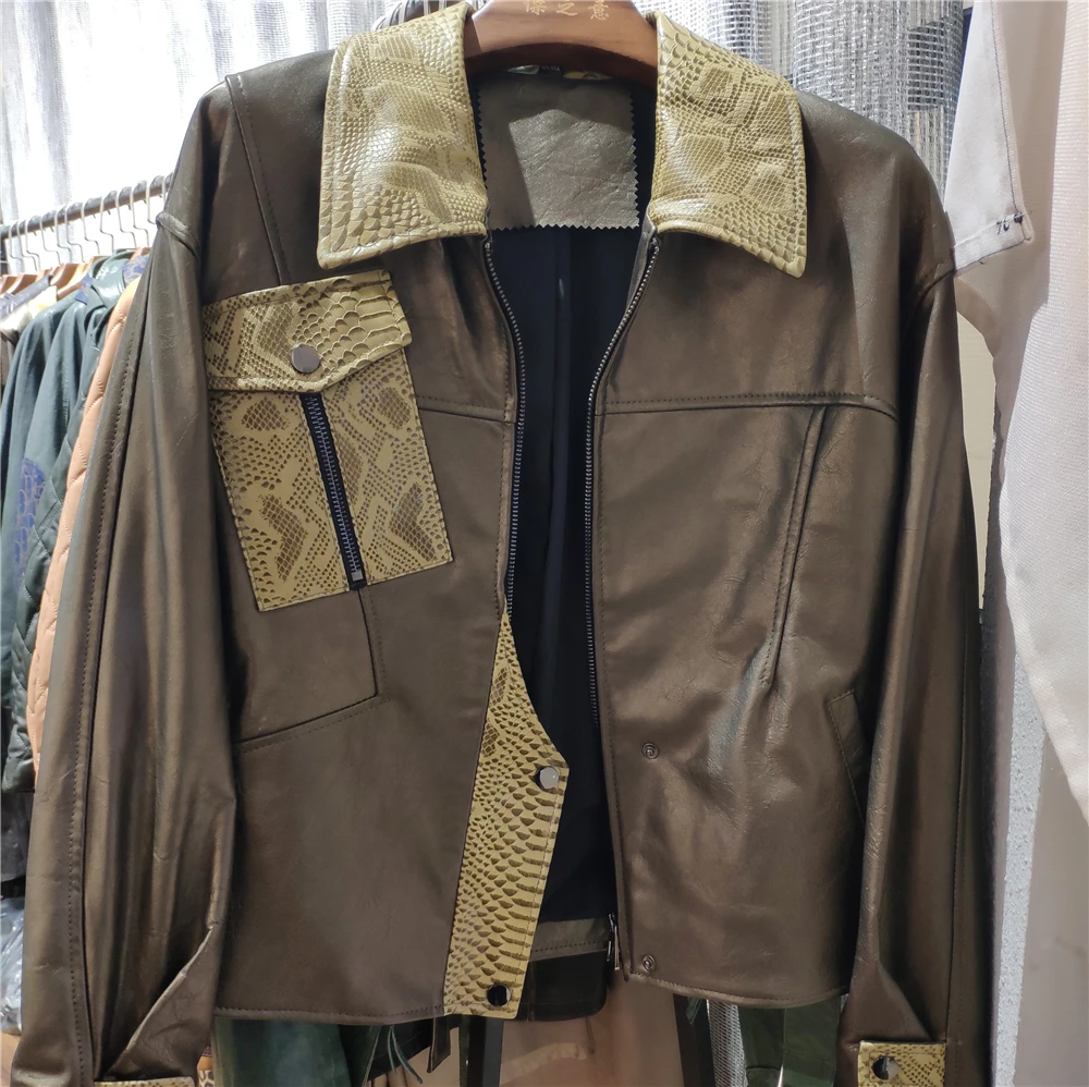 2020 Fashion Overcoats Genuine Sheepskin Jackets And Coats Snake Pattern Real Lamb Leather Jackets Clothing Brand Streetwear
2020 Fashion Overcoats Genuine Sheepskin Jackets And Coats Snake Pattern Real Lamb Leather Jackets Clothing Brand Streetwear