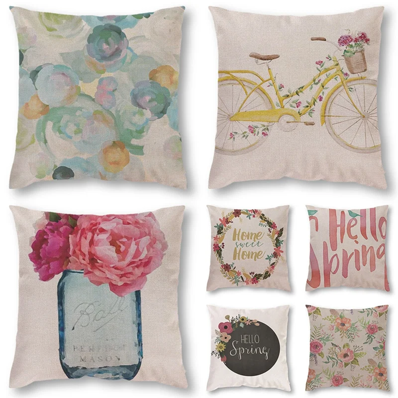 Hello Spring Theme Fresh Style Linen Hug Pillowcase Sofa Cushion Cover Cute Pillow Case 45*45cm
Hello Spring Theme Fresh Style Linen Hug Pillowcase Sofa Cushion Cover Cute Pillow Case 45*45cm