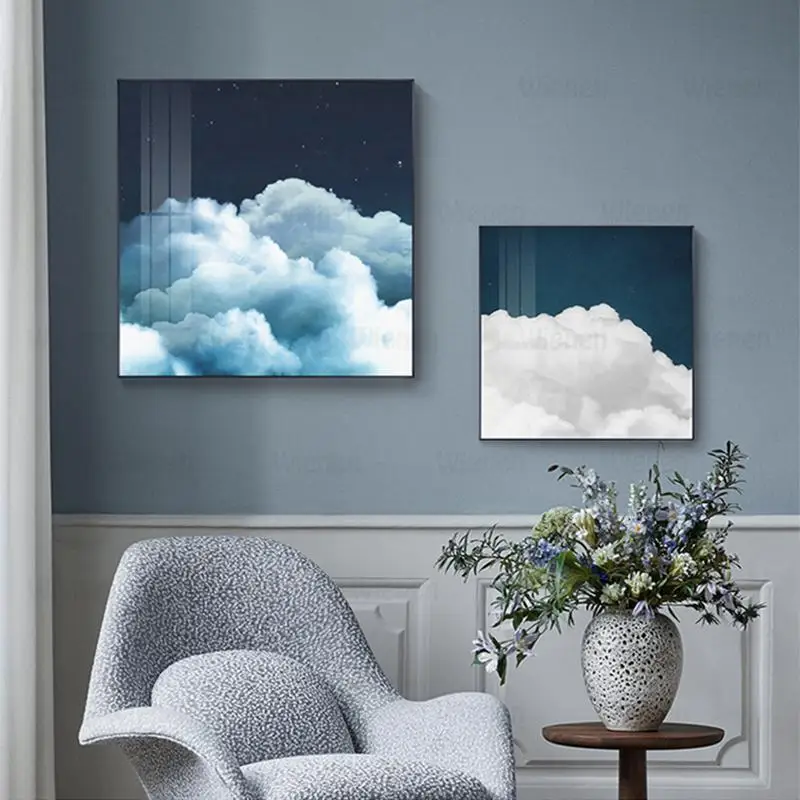 Blue Sky White Clouds Canvas Painting Mural Landscape Posters and Print Modern Home Wall Art Pictures for Living Room Decor 
Blue Sky White Clouds Canvas Painting Mural Landscape Posters and Print Modern Home Wall Art Pictures for Living Room Decor