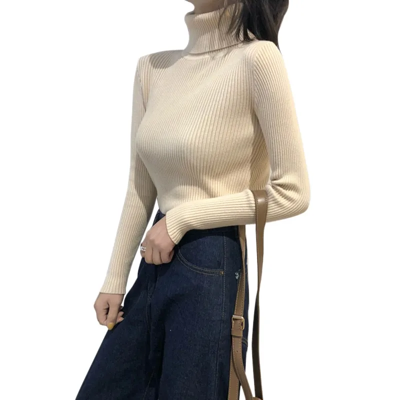 Women Autumn Fall Sweater Slim Soft Long Sleeve High Neck Knit Pullover Sexy Slim Stretch Turtleneck Sweaters
Women Autumn Fall Sweater Slim Soft Long Sleeve High Neck Knit Pullover Sexy Slim Stretch Turtleneck Sweaters