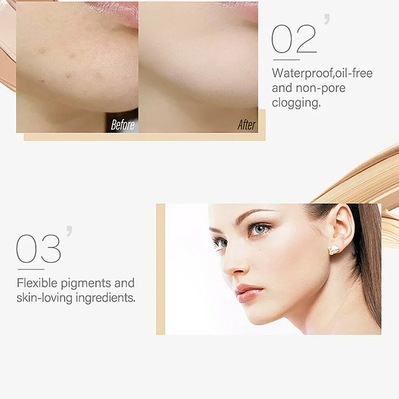 Smooth Foundation Face Base Concealer Matte Long Lasting Makeup 30ml for Women ZGOOD