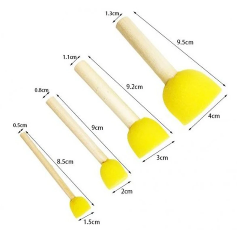 40Pcs/Set Round Wooden Handle Foam Head Sponge Paint Brush Kids DIY Drawing Tools Painting Toy
40Pcs/Set Round Wooden Handle Foam Head Sponge Paint Brush Kids DIY Drawing Tools Painting Toy