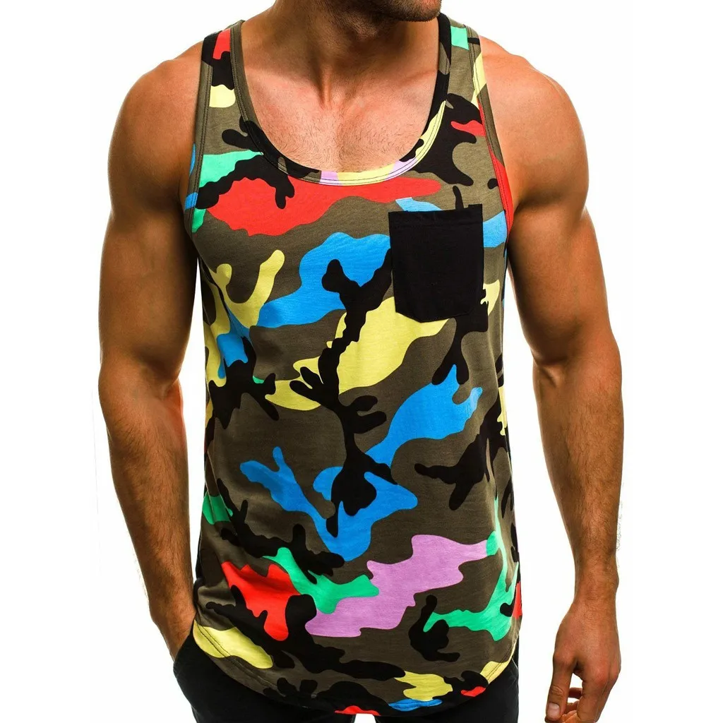 Camouflage Tank Tops Men Fitness Bodybuilding Gym Clothing Colorful Sleeveless Vintage Summer Undershirt Men Clothing Vest Tank
Camouflage Tank Tops Men Fitness Bodybuilding Gym Clothing Colorful Sleeveless Vintage Summer Undershirt Men Clothing Vest Tank