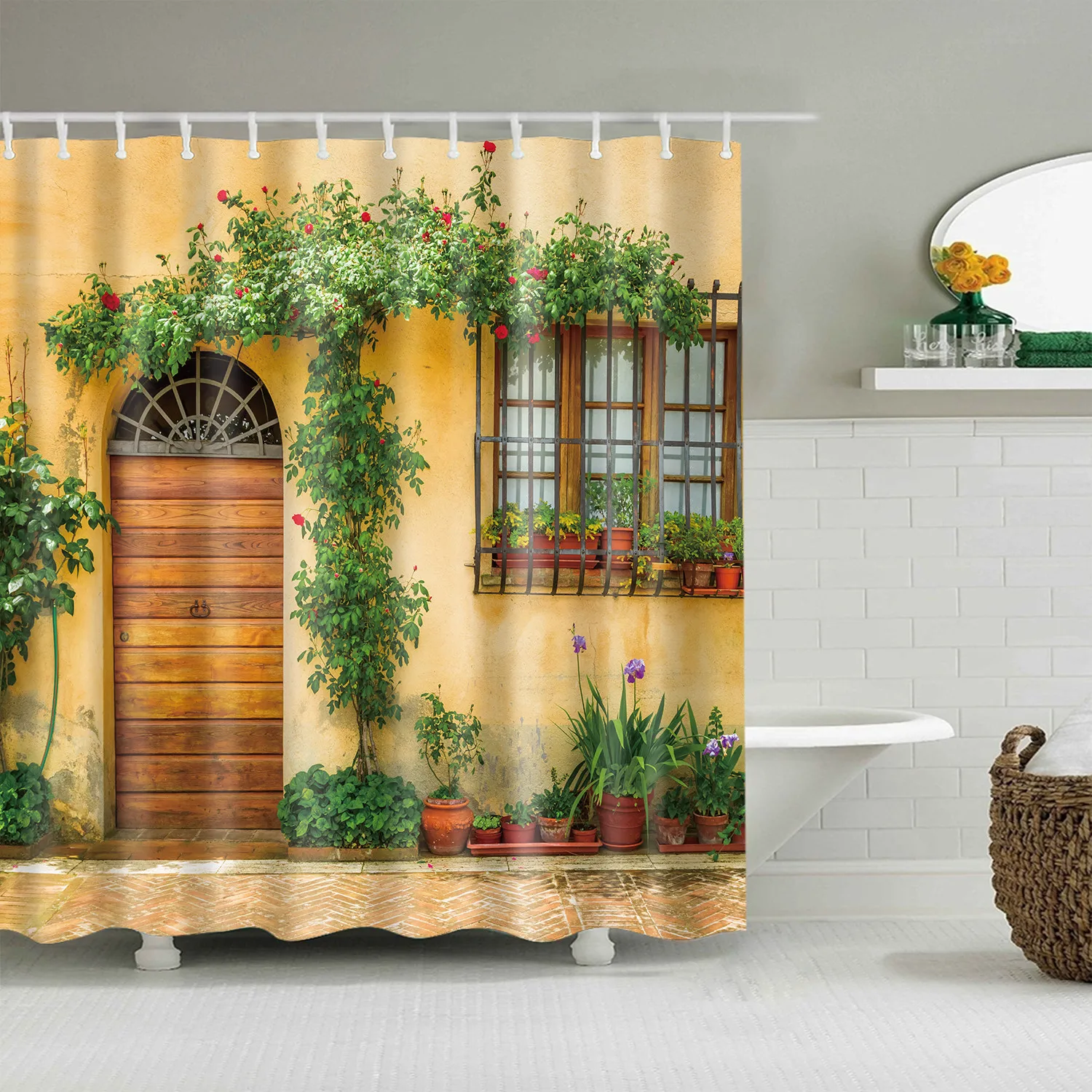 Waterproof polyester fabric Shower curtain Landscape 3D print curtain Large Bath curtain 180x200cm 
Waterproof polyester fabric Shower curtain Landscape 3D print curtain Large Bath curtain 180x200cm