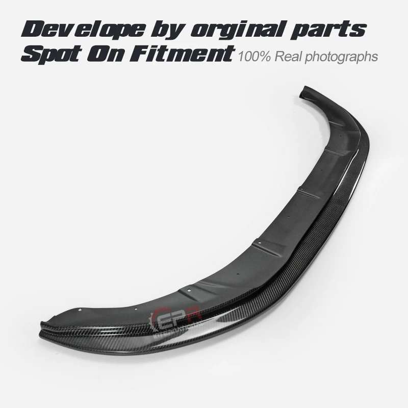 

Mon Style Carbon Fiber Front Lip (S Only) Glossy Finish Bumper Splitter Fibre Drift Kit Trim Fit For F56 Mini Cooper S