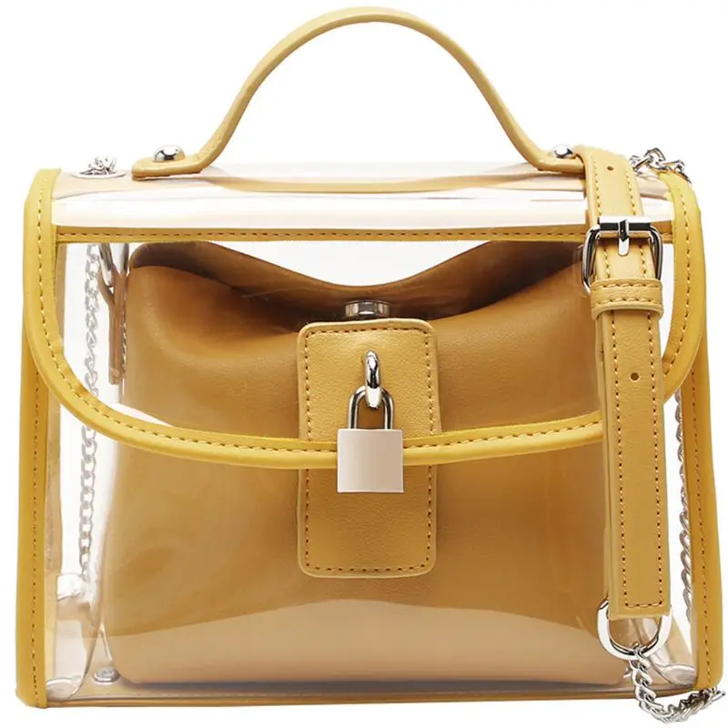 Women Girls Handbag Transparent Crossbody Shoulder Bag Summer Beach Purse L9BE
Women Girls Handbag Transparent Crossbody Shoulder Bag Summer Beach Purse L9BE