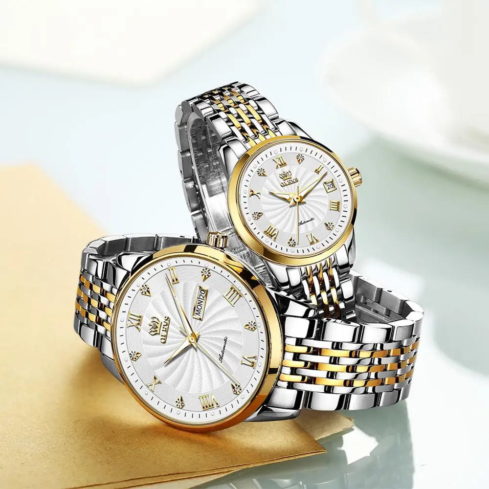 Oelvs Brand Luxury Couple Man Woman Watch Automatic Mechanical Watch Roman Calendar Causal Wristwatch Lovers Gift 6630
Oelvs Brand Luxury Couple Man Woman Watch Automatic Mechanical Watch Roman Calendar Causal Wristwatch Lovers Gift 6630