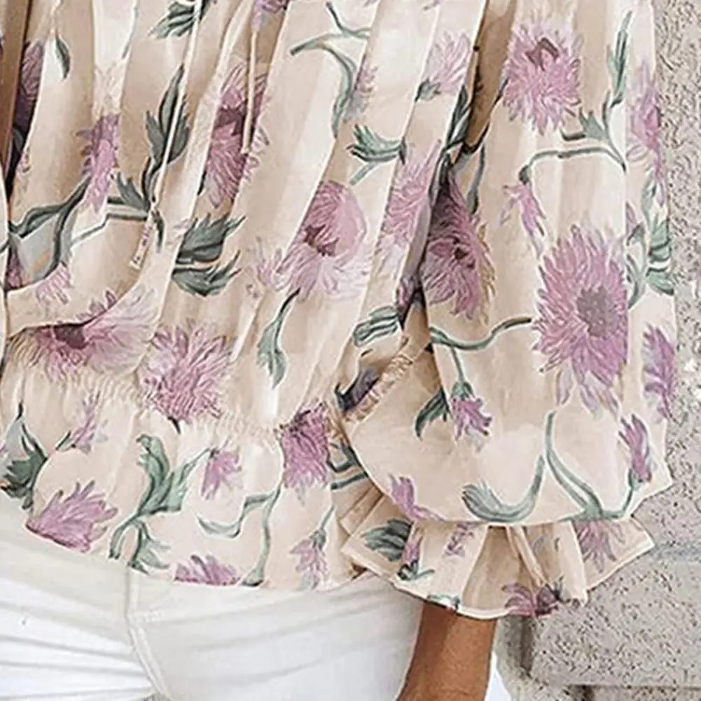 2021 Women Summer Shirt Floral Print Puff Sleeve Blouse Off Shoulder Hollow Drawstring Top Elegant Sexy Casual Lantern Chiffon
2021 Women Summer Shirt Floral Print Puff Sleeve Blouse Off Shoulder Hollow Drawstring Top Elegant Sexy Casual Lantern Chiffon