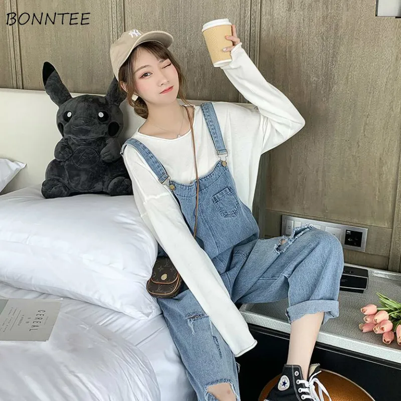 Holes Jumpsuits Women Denim Overalls High Streetwear Multi Pocket Hollow Out Clothes Womens Sleeveless Long Pants Rompers New
Holes Jumpsuits Women Denim Overalls High Streetwear Multi Pocket Hollow Out Clothes Womens Sleeveless Long Pants Rompers New