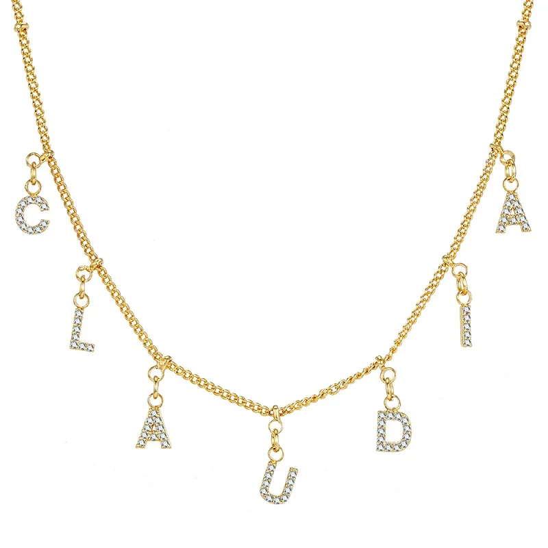 HIYONG Fashion Custom Necklace Pave Crystal Letter Customized Necklace Personalized Name Necklaces Jewelry Gifts for Women
HIYONG Fashion Custom Necklace Pave Crystal Letter Customized Necklace Personalized Name Necklaces Jewelry Gifts for Women