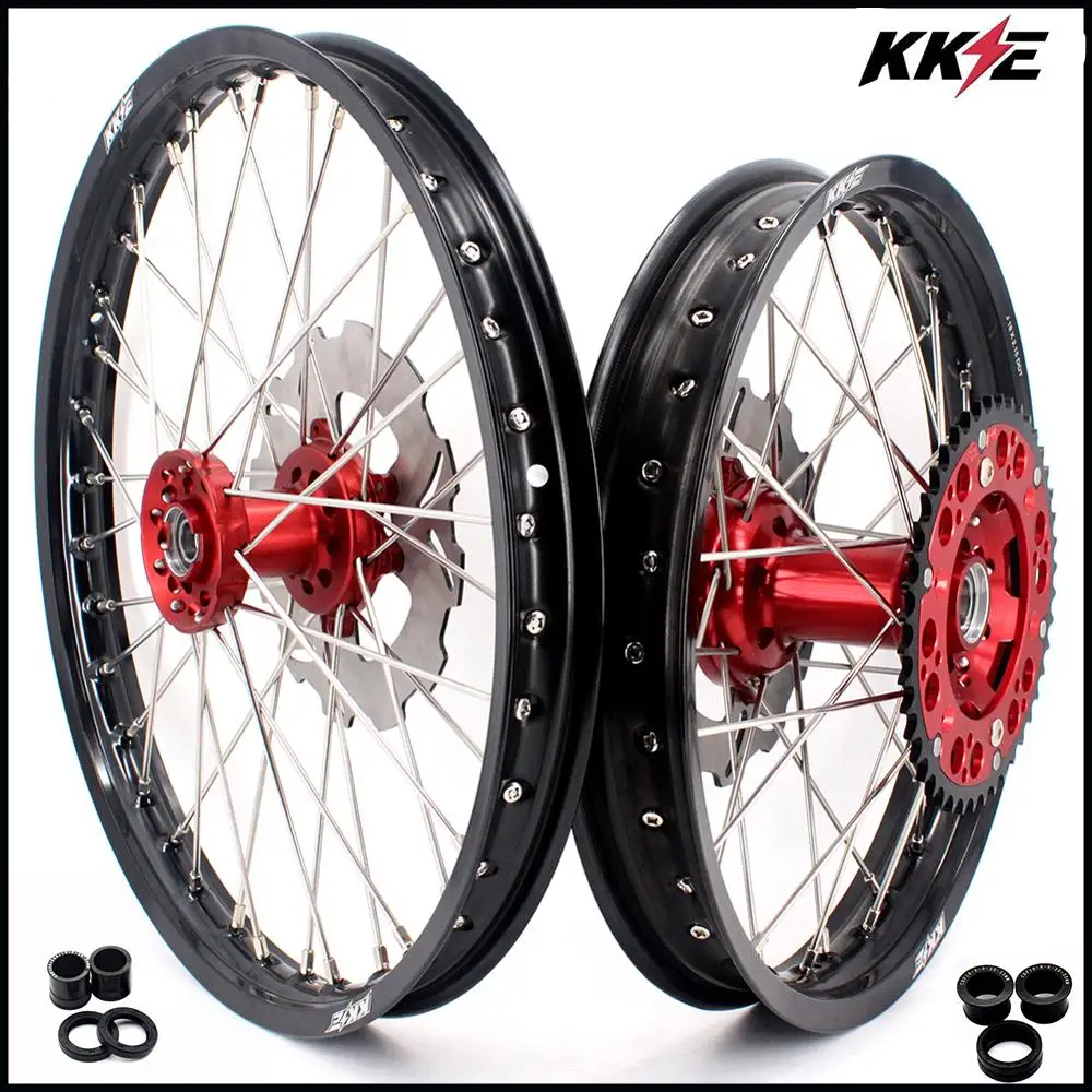 KKE 21/18 полный комплект колес для мотоцикла HONDA XR650R 2000 2008 Задний тормоз 240 мм ободки