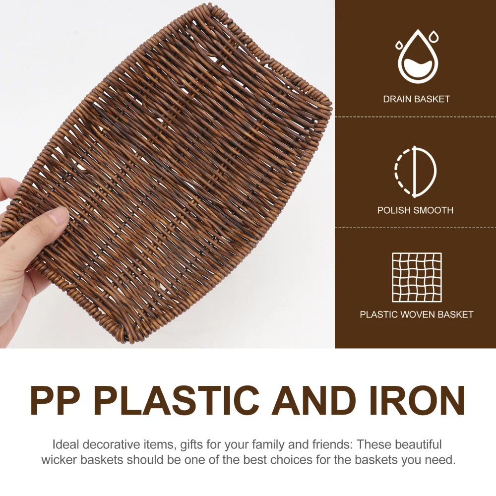 1pc Retro Sundries Storage Basket Lifelike Woven Bread Basket (Light Brown)
1pc Retro Sundries Storage Basket Lifelike Woven Bread Basket (Light Brown)