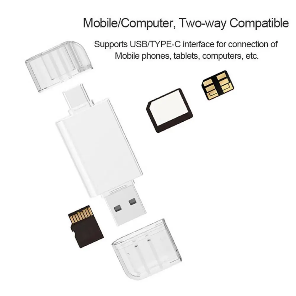 Фотокардридер с разъемами типа C на NM Nano и TF Micro SD для Huawei простой в использовании