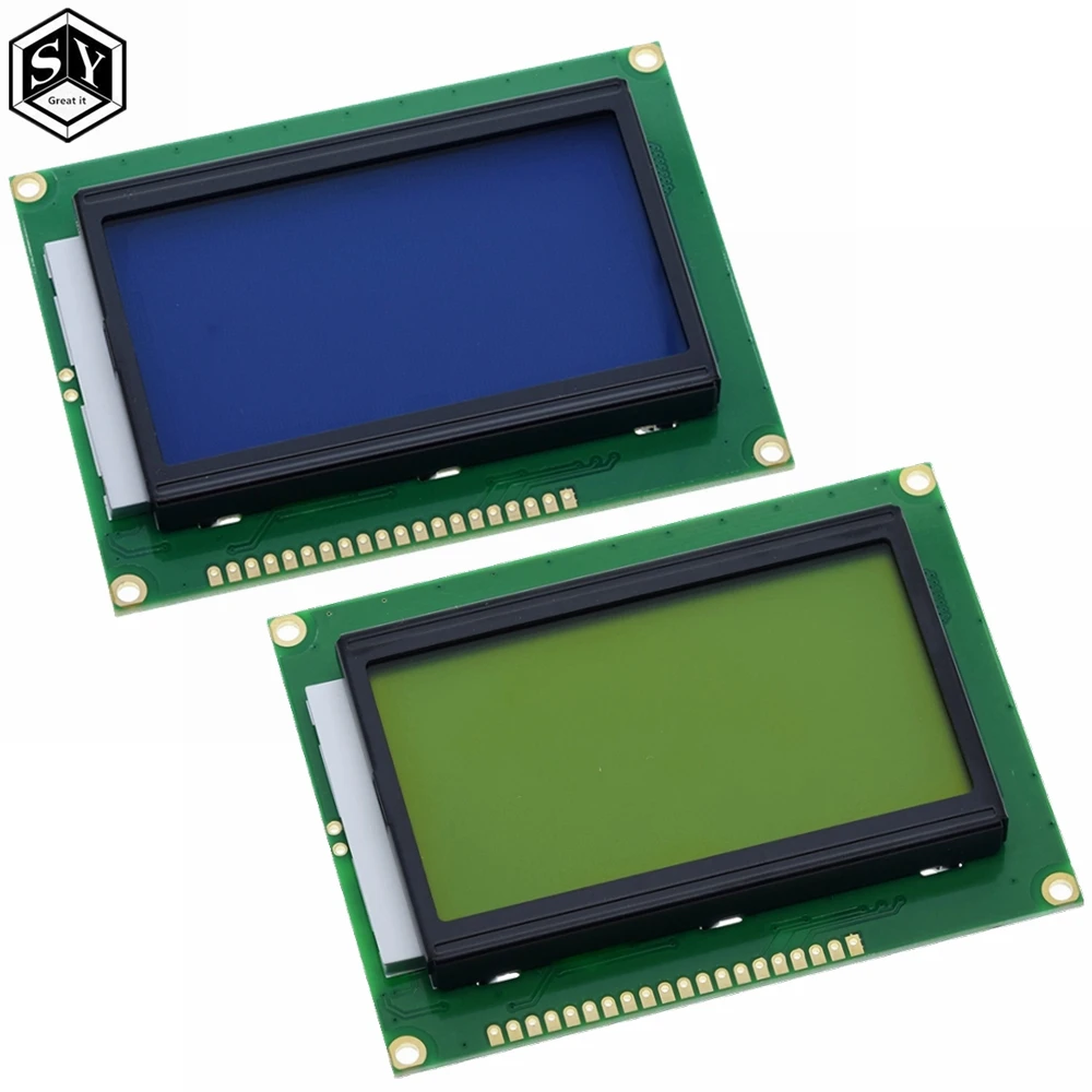 128*64 DOTS LCD module 5V blue screen 12864 LCD with backlight ST7920 Parallel port LCD12864 for arduino
128*64 DOTS LCD module 5V blue screen 12864 LCD with backlight ST7920 Parallel port LCD12864 for arduino