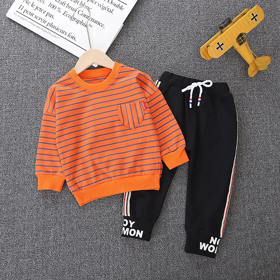 2020 Spring& Autumn Striped Children's Clothing Boys Hooded Long-Sleeved Tops + Pants 2pcs Sets Sports Baby Kids Clothes Outfit
2020 Spring& Autumn Striped Children's Clothing Boys Hooded Long-Sleeved Tops + Pants 2pcs Sets Sports Baby Kids Clothes Outfit