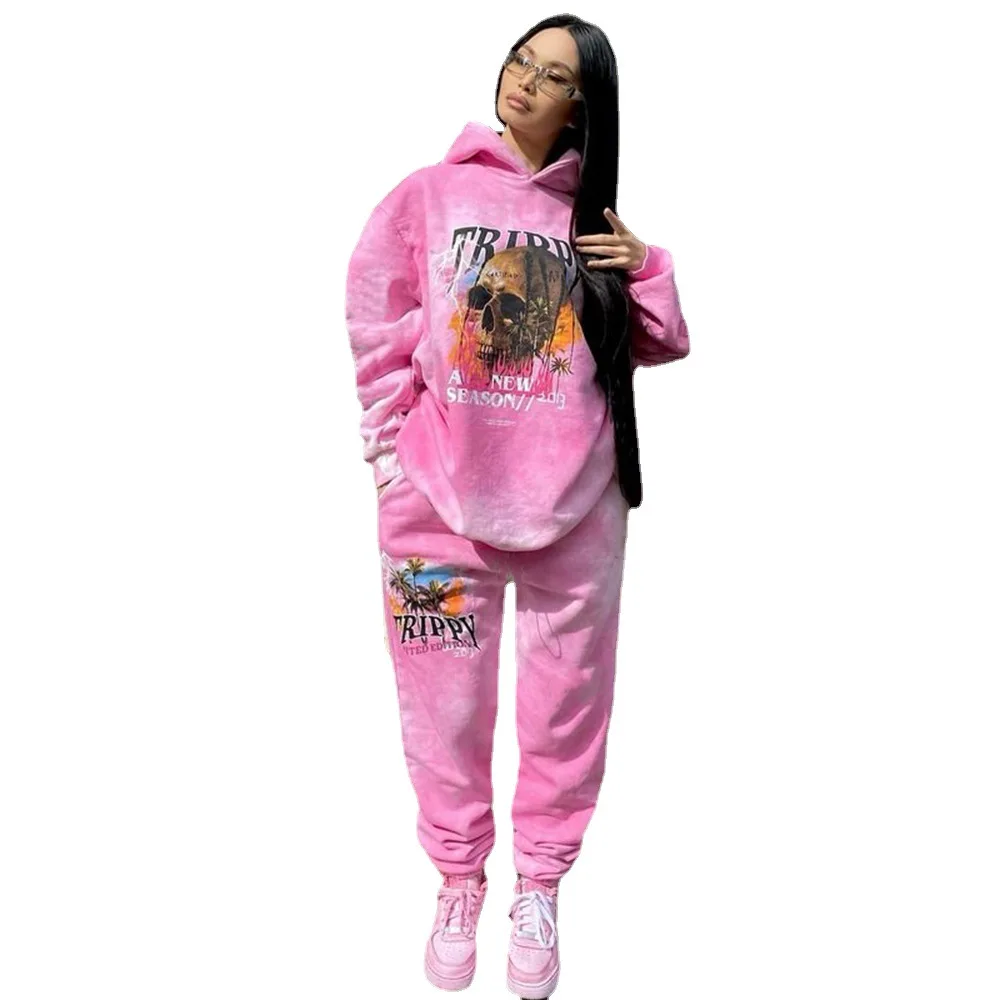 Fleece Suit Women 2021 Autumn And Winter Thick Printing Tie-Dye Long-Sleeved Trousers Hooded Casual Sports Clothes M203
Fleece Suit Women 2021 Autumn And Winter Thick Printing Tie-Dye Long-Sleeved Trousers Hooded Casual Sports Clothes M203