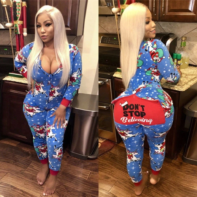 Christmas Jumpsuit Pajamas Women Winter Print Fleece Warm Long Sleeve Sleepwear Xmas Cute Zipper Up Nightwear Homewear Suits
Christmas Jumpsuit Pajamas Women Winter Print Fleece Warm Long Sleeve Sleepwear Xmas Cute Zipper Up Nightwear Homewear Suits