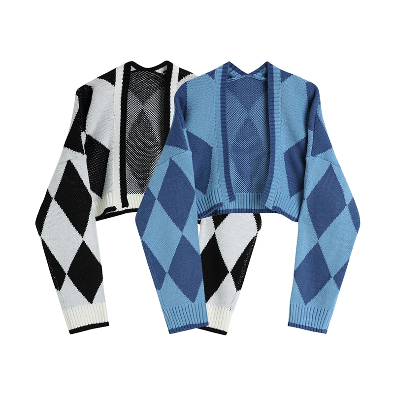 Ladies Cardigan Sweater Knitwear Retro Lingge New Short Shawl Loose Jacket Long Sleeve Sweater Jacket Casual Short Tops Women
Ladies Cardigan Sweater Knitwear Retro Lingge New Short Shawl Loose Jacket Long Sleeve Sweater Jacket Casual Short Tops Women