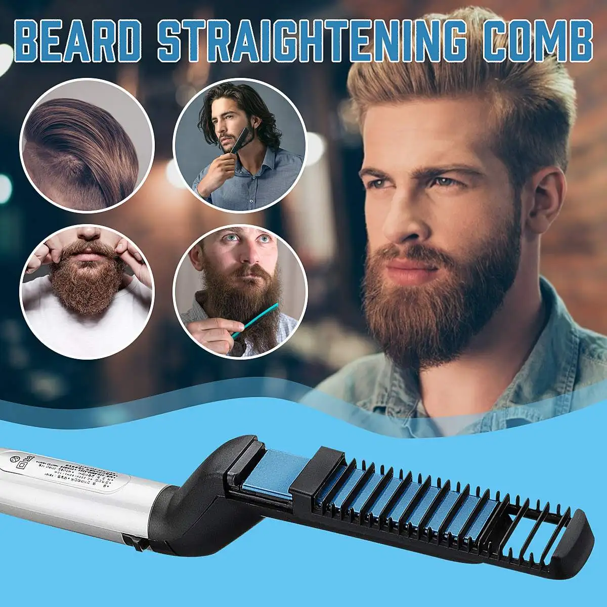 Multifunctional Hair Comb for Men Beard Straightener Irons Curling Hair Styling Tool Electric Heating Hairbrush Comb No Damaged
Multifunctional Hair Comb for Men Beard Straightener Irons Curling Hair Styling Tool Electric Heating Hairbrush Comb No Damaged