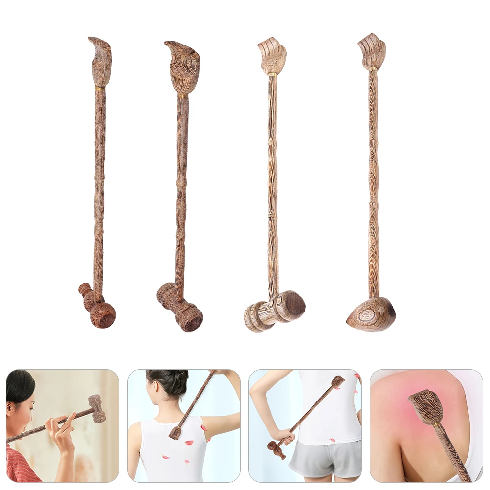 4pcs Handheld Double-head Wood Body Massage Hammer Practical Back Scratchers
4pcs Handheld Double-head Wood Body Massage Hammer Practical Back Scratchers