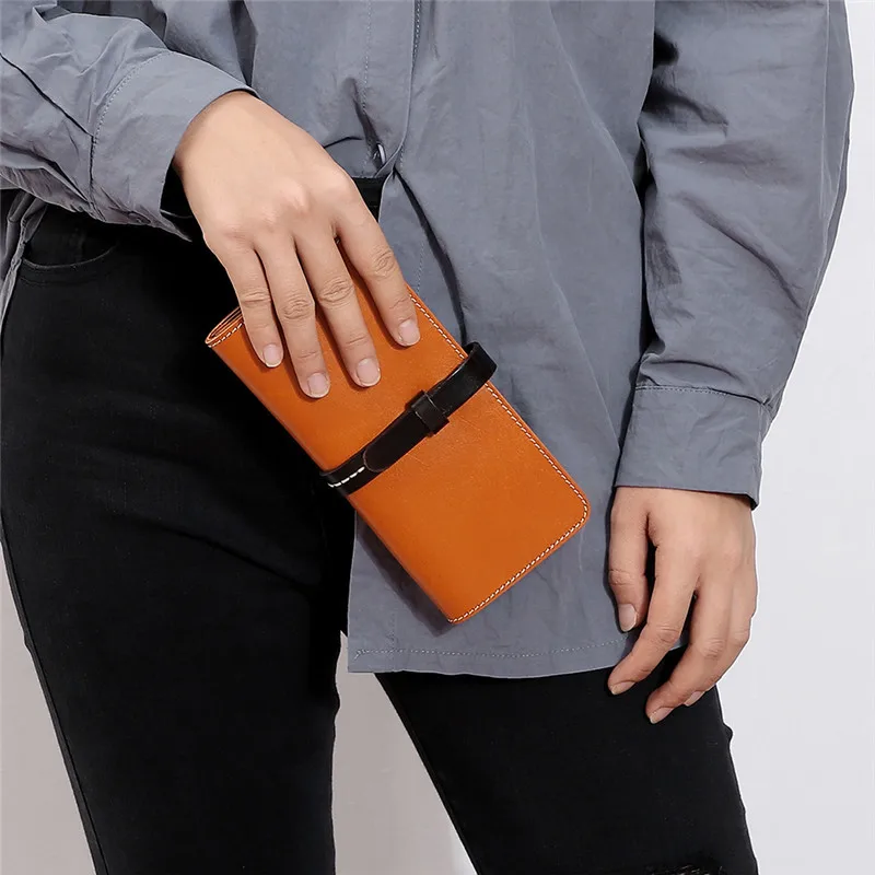 High Quality RFID Blocking Women Clutch Wallet Cow Leather Wallet Women Hasp Purse Strap Money Purse For Lady Handy Bag
High Quality RFID Blocking Women Clutch Wallet Cow Leather Wallet Women Hasp Purse Strap Money Purse For Lady Handy Bag