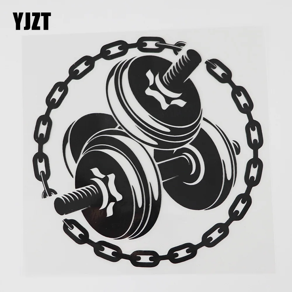 YJZT 13.9CMX13.8CM Cartoon Dumbbells Gym Fitness Decor Decal Vinyl Car Sticker Black/Silver 8A-0986
YJZT 13.9CMX13.8CM Cartoon Dumbbells Gym Fitness Decor Decal Vinyl Car Sticker Black/Silver 8A-0986