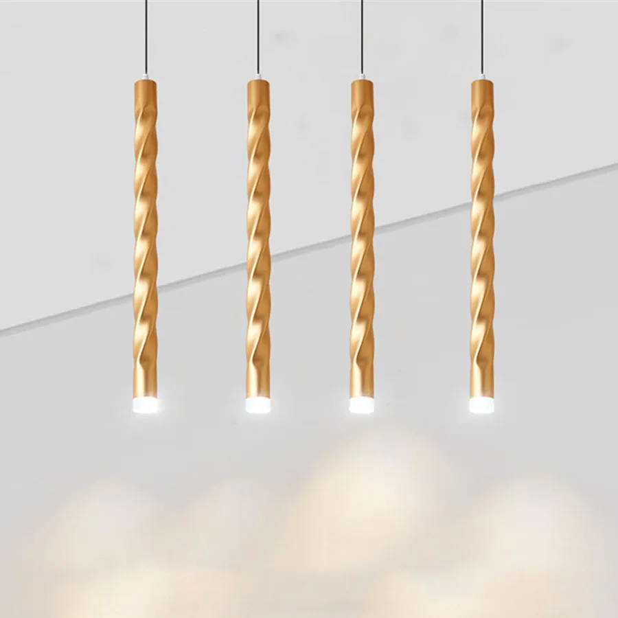 60CM Spiral Shape Long Tube Led Pendant light Kitchen sland Hanging Light Shop Bar Counter Pendant Lamps Living Room Decoration
60CM Spiral Shape Long Tube Led Pendant light Kitchen sland Hanging Light Shop Bar Counter Pendant Lamps Living Room Decoration