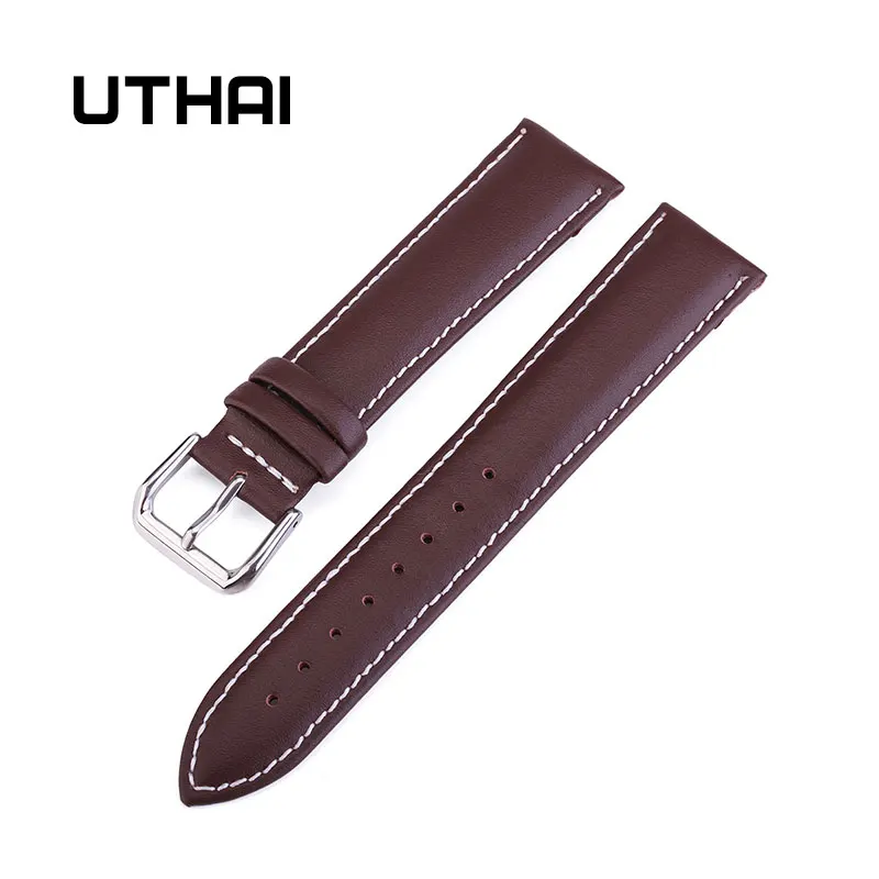 Ремешок UTHAI Z24 кожаный для наручных часов Часовые аксессуары браслет 22 мм 10 24 20