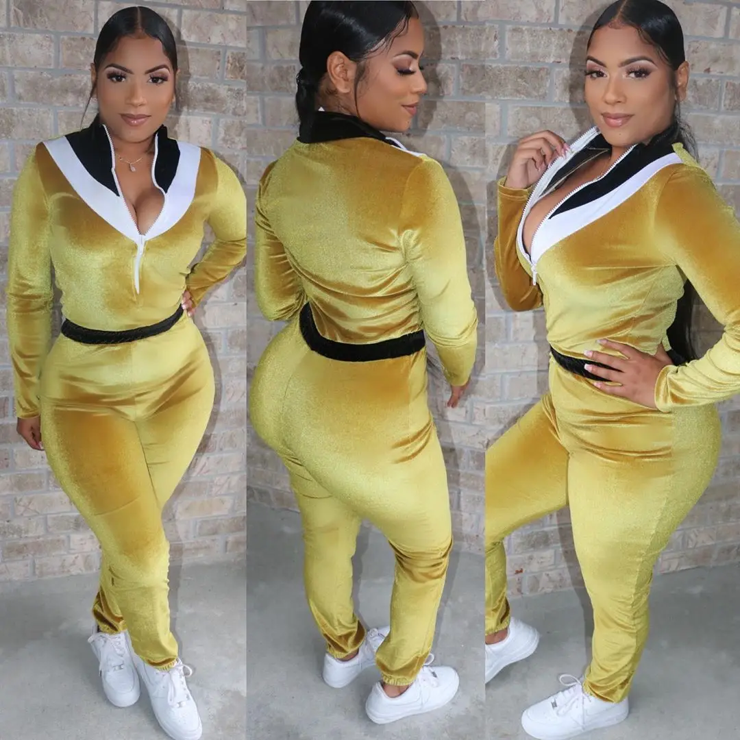 Sexy Zipper Front Velvet Bodysuit Women Stand Collars Neon Bandage Jumpsuit Party Clubwear Long Sleeve High Waist Skinny Overall
Sexy Zipper Front Velvet Bodysuit Women Stand Collars Neon Bandage Jumpsuit Party Clubwear Long Sleeve High Waist Skinny Overall