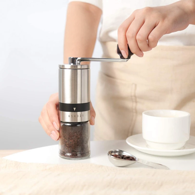 2021 Home Portable Manual Coffee Grinder - Hand Coffee Mill With Ceramic Burrs 6 Adjustable Settings - Portable Hand Crank Tools
2021 Home Portable Manual Coffee Grinder - Hand Coffee Mill With Ceramic Burrs 6 Adjustable Settings - Portable Hand Crank Tools