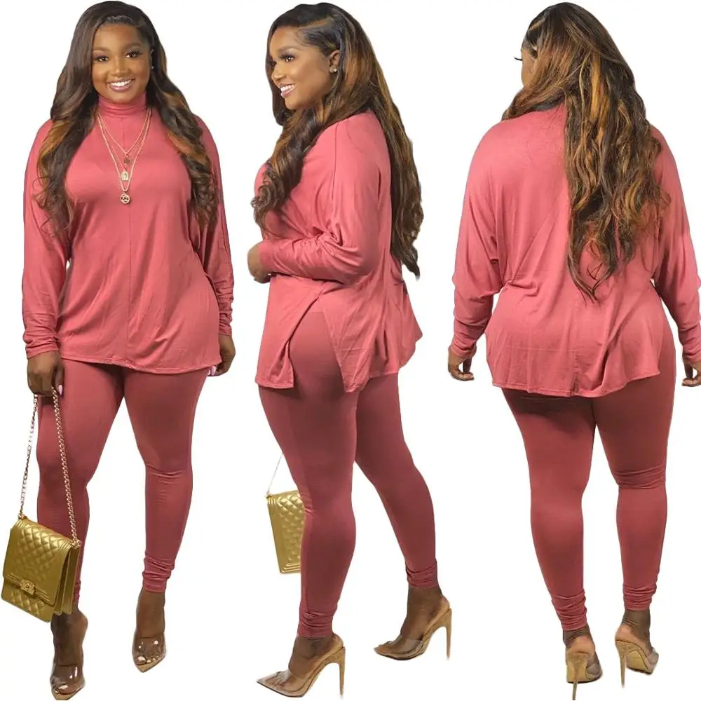 Fashion Solid Casual Sets Women High Neck Long Sleeve Loose Sides Split Regular High Waist Leggings Tracksuits For Sports Wear
Fashion Solid Casual Sets Women High Neck Long Sleeve Loose Sides Split Regular High Waist Leggings Tracksuits For Sports Wear